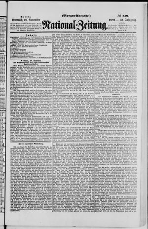 Nationalzeitung on Nov 29, 1882