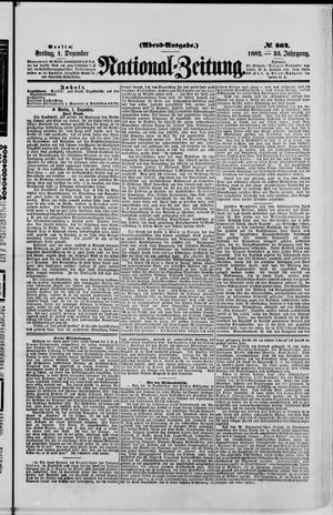 Nationalzeitung vom 01.12.1882