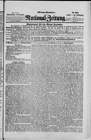 Nationalzeitung vom 02.12.1882