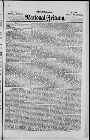 Nationalzeitung vom 04.12.1882