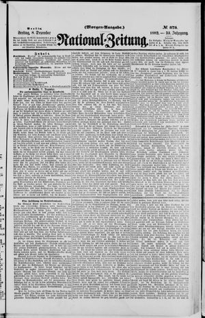Nationalzeitung vom 08.12.1882