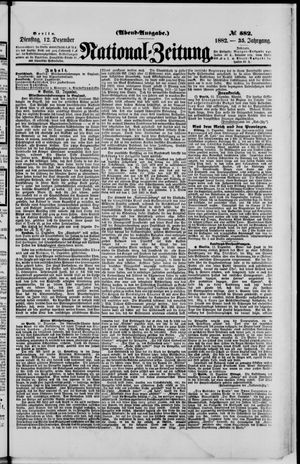 Nationalzeitung vom 12.12.1882