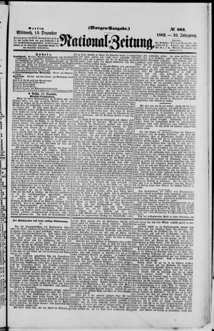 Nationalzeitung vom 13.12.1882