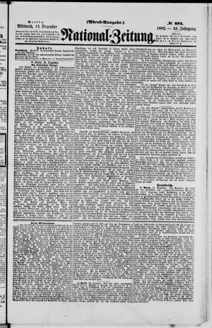 Nationalzeitung vom 13.12.1882