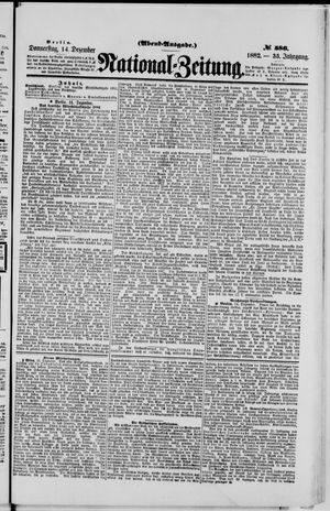 Nationalzeitung vom 14.12.1882