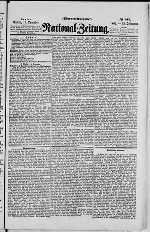 Nationalzeitung vom 15.12.1882