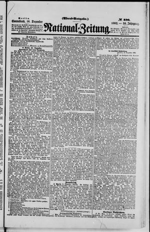 Nationalzeitung vom 16.12.1882