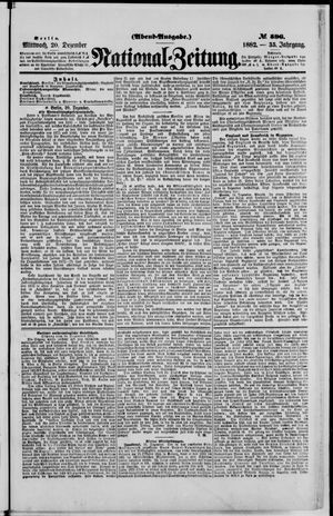 Nationalzeitung vom 20.12.1882