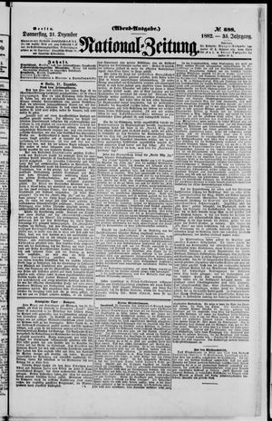 Nationalzeitung vom 21.12.1882