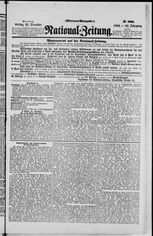Nationalzeitung vom 22.12.1882