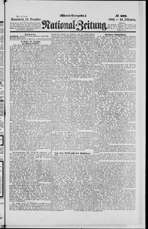 Nationalzeitung vom 23.12.1882