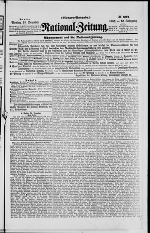 Nationalzeitung vom 25.12.1882