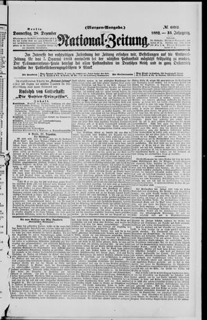 Nationalzeitung vom 28.12.1882