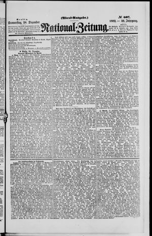 Nationalzeitung vom 28.12.1882