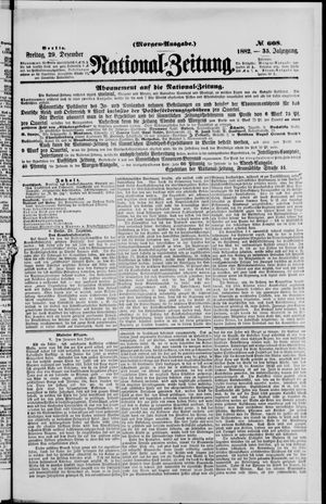 Nationalzeitung vom 29.12.1882