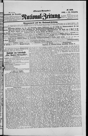 Nationalzeitung vom 30.12.1882