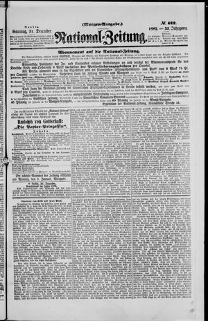 Nationalzeitung vom 31.12.1882