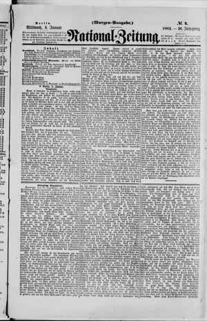 Nationalzeitung vom 03.01.1883
