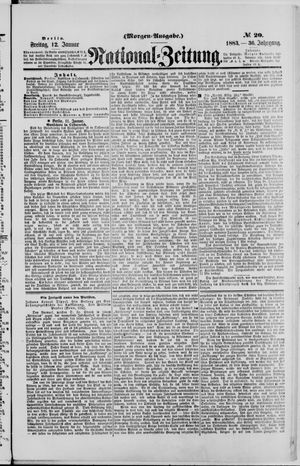 Nationalzeitung vom 12.01.1883