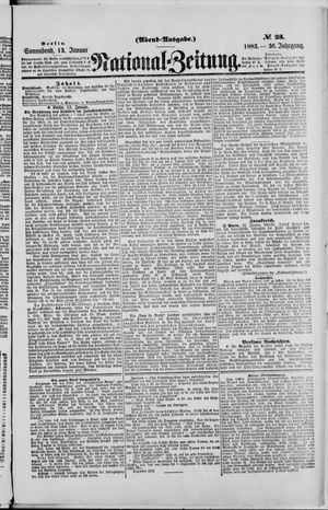 Nationalzeitung vom 13.01.1883