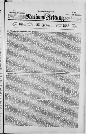 Nationalzeitung vom 25.01.1883