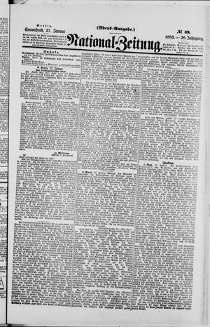Nationalzeitung vom 27.01.1883