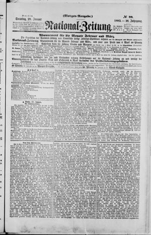 Nationalzeitung on Jan 28, 1883