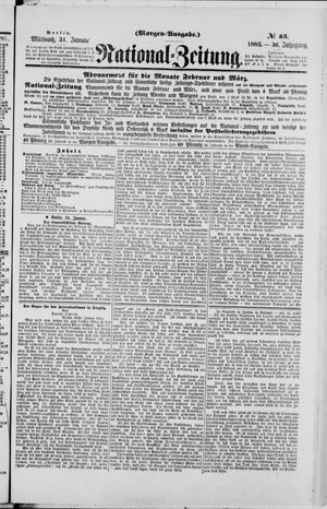 Nationalzeitung on Jan 31, 1883
