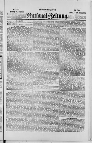 Nationalzeitung on Feb 9, 1883