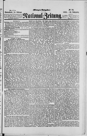 Nationalzeitung vom 10.02.1883