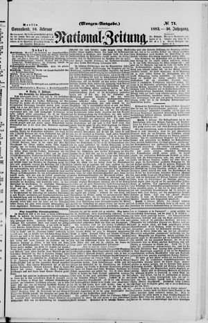 National-Zeitung on Feb 10, 1883