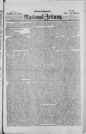 Nationalzeitung vom 13.02.1883
