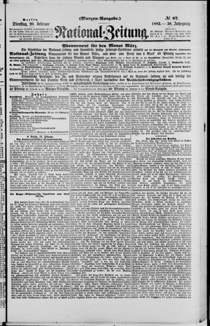Nationalzeitung vom 20.02.1883