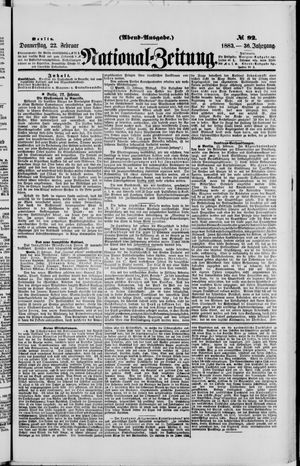 Nationalzeitung on Feb 22, 1883