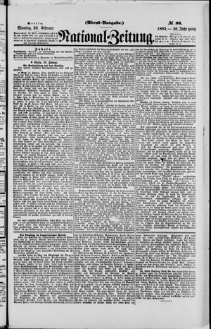 Nationalzeitung vom 26.02.1883