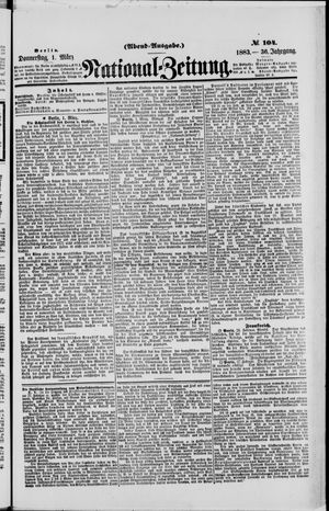 Nationalzeitung vom 01.03.1883