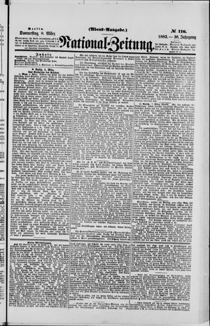 Nationalzeitung on Mar 8, 1883