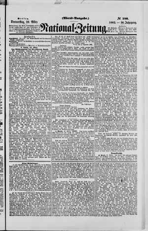 Nationalzeitung vom 22.03.1883