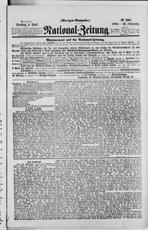 Nationalzeitung vom 03.04.1883