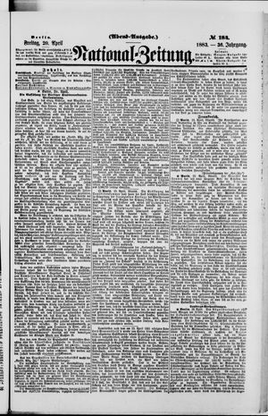 Nationalzeitung vom 20.04.1883