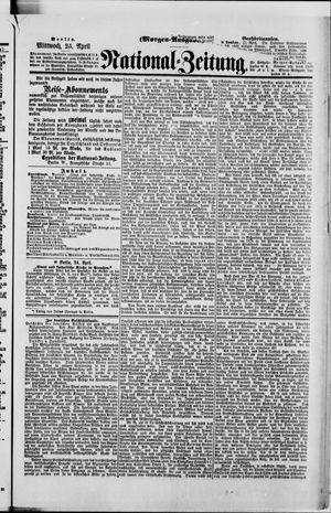 Nationalzeitung vom 25.04.1883