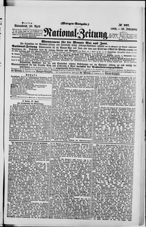 Nationalzeitung on Apr 28, 1883