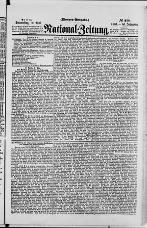Nationalzeitung vom 10.05.1883