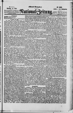 Nationalzeitung vom 18.05.1883