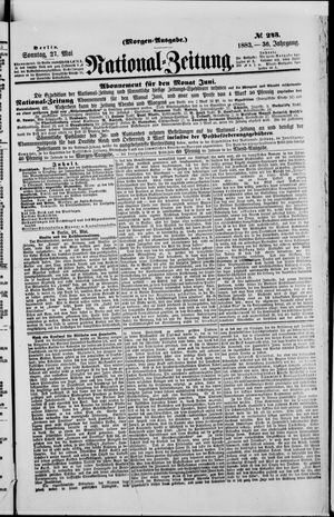 Nationalzeitung vom 27.05.1883