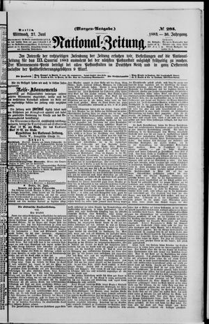 Nationalzeitung vom 27.06.1883