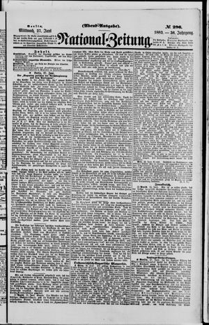 Nationalzeitung vom 27.06.1883