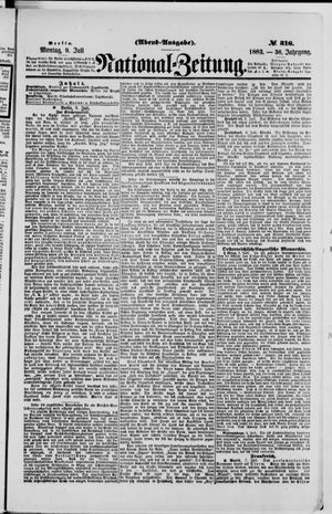 Nationalzeitung vom 09.07.1883