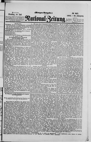 Nationalzeitung vom 10.07.1883