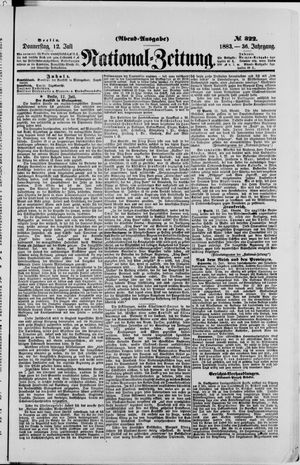 Nationalzeitung on Jul 12, 1883